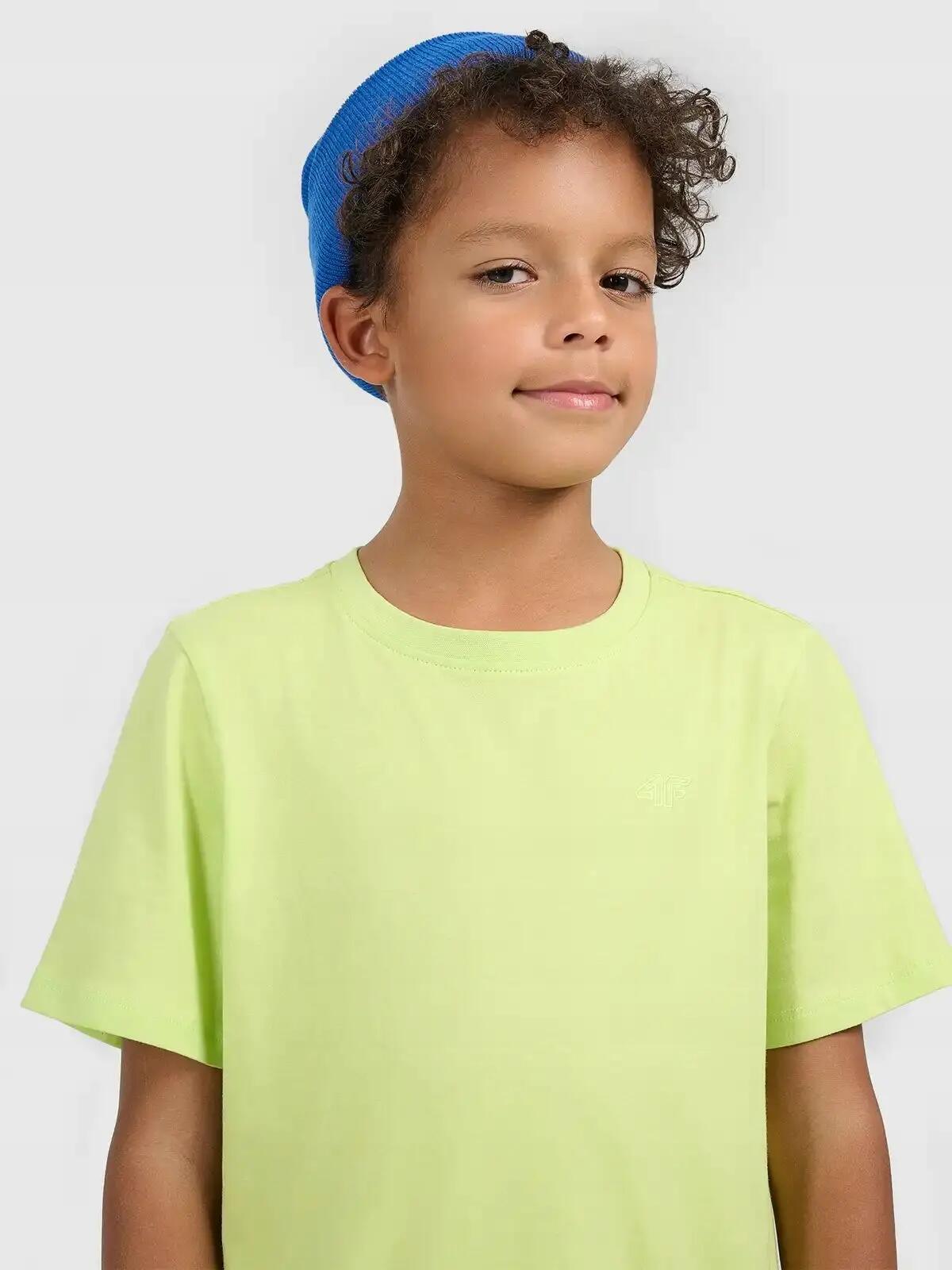 T-SHIRT CHŁOPIĘCY 4F KOSZULKA BAWEŁNIANA GŁADKA 7/10