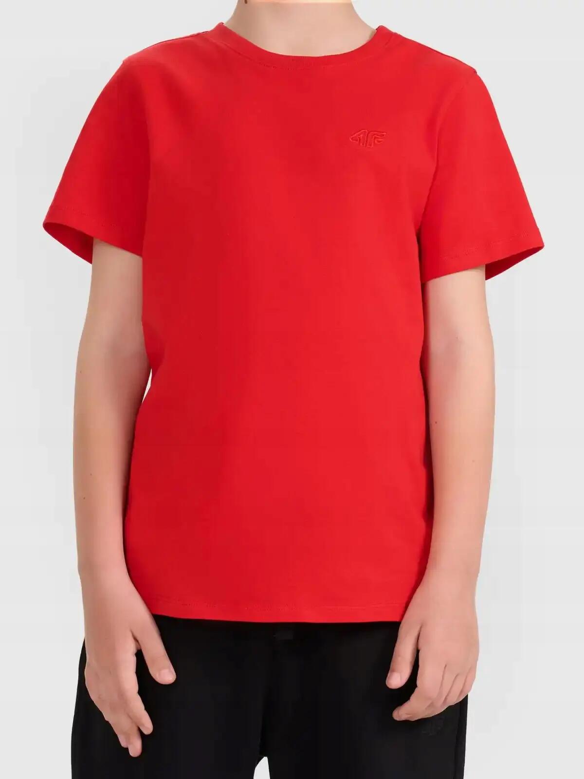T-SHIRT CHŁOPIĘCY 4F KOSZULKA BAWEŁNIANA GŁADKA 2/6