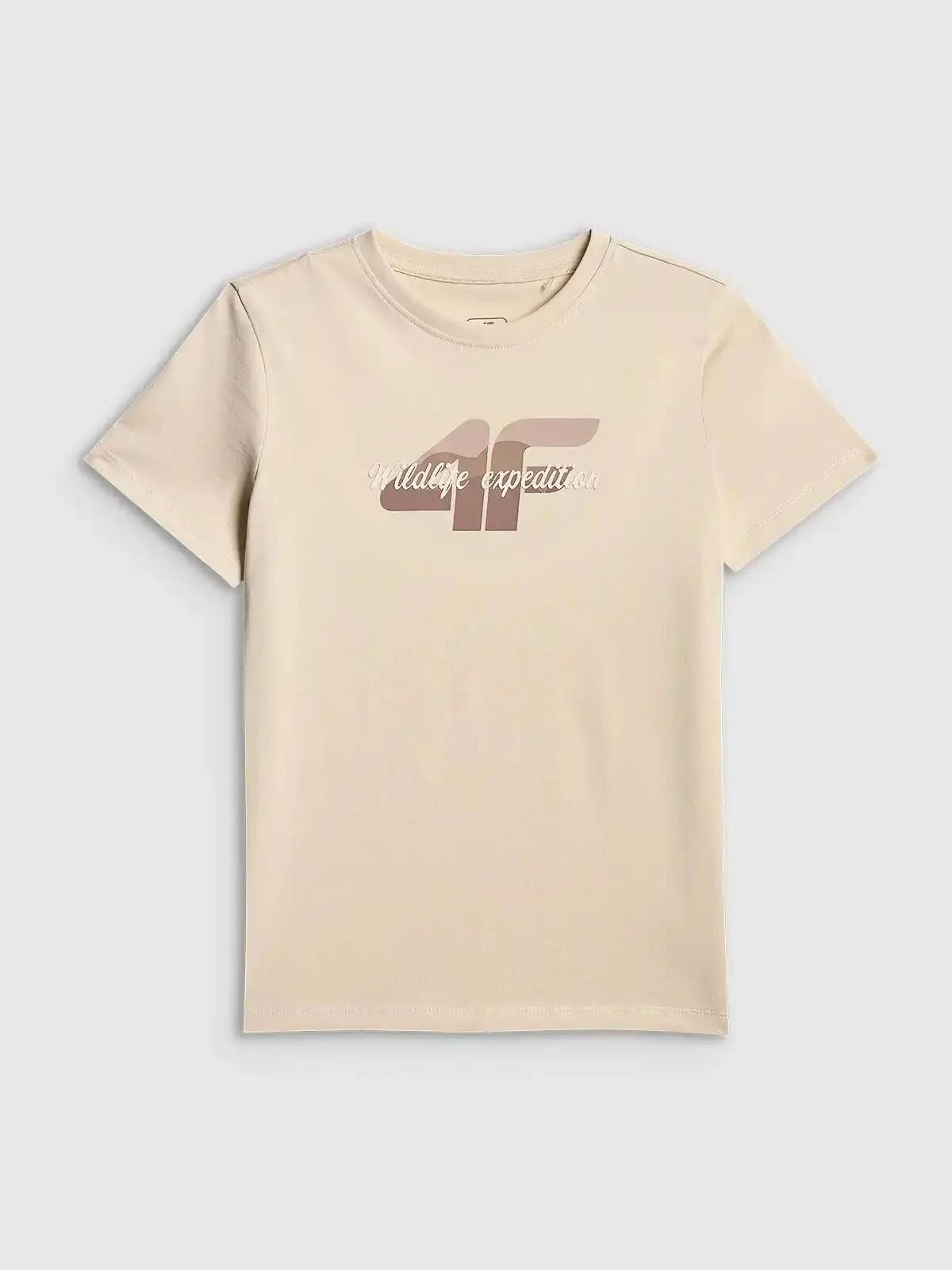 KOSZULKA DZIEWCZĘCA 4F T-SHIRT SPORTOWY BAWEŁNIANY 10/10