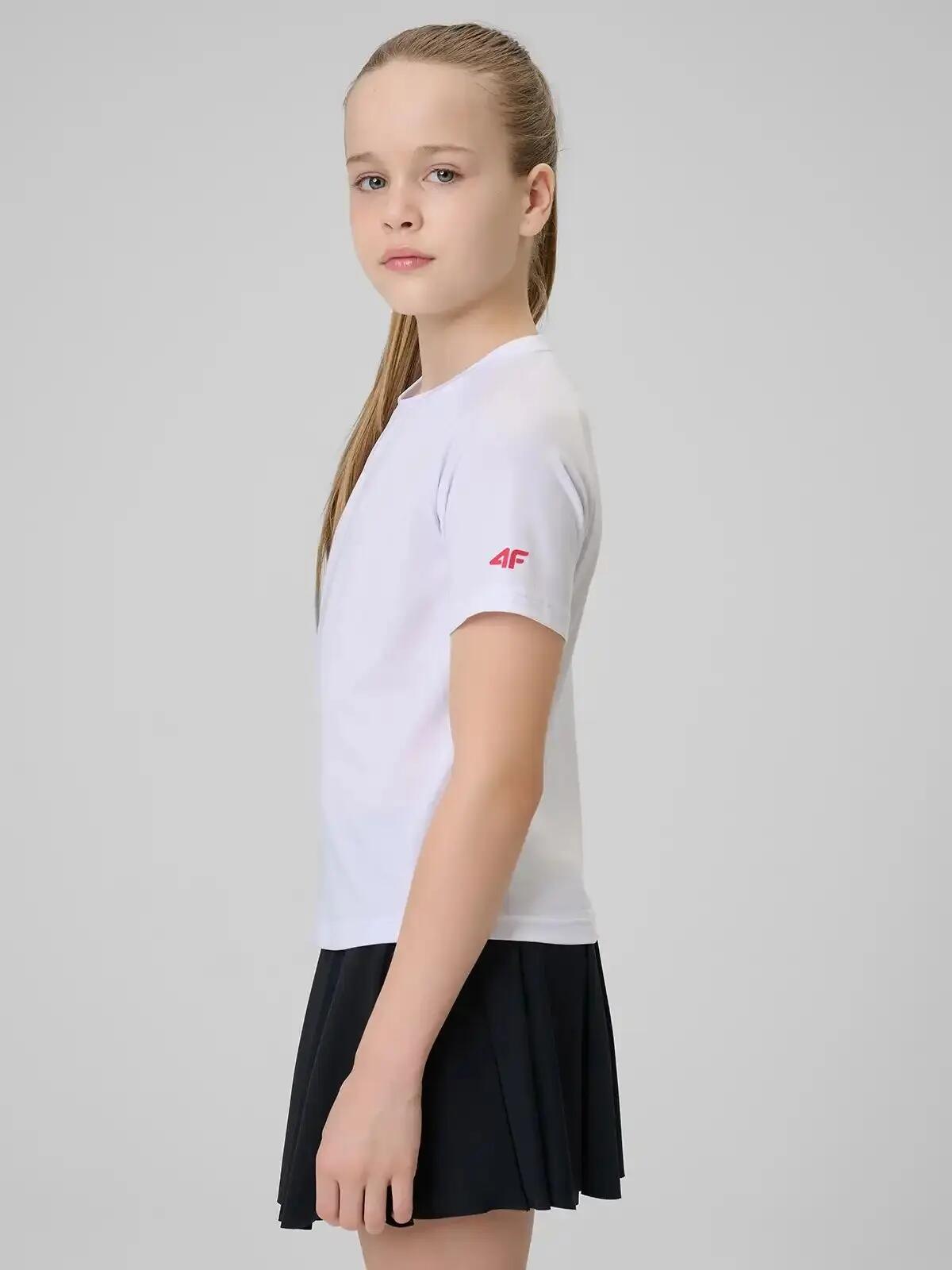 KOSZULKA SPORTOWA DZIEWCZĘCA 4F T-SHIRT SZYBKOSCHNĄCY 2/10