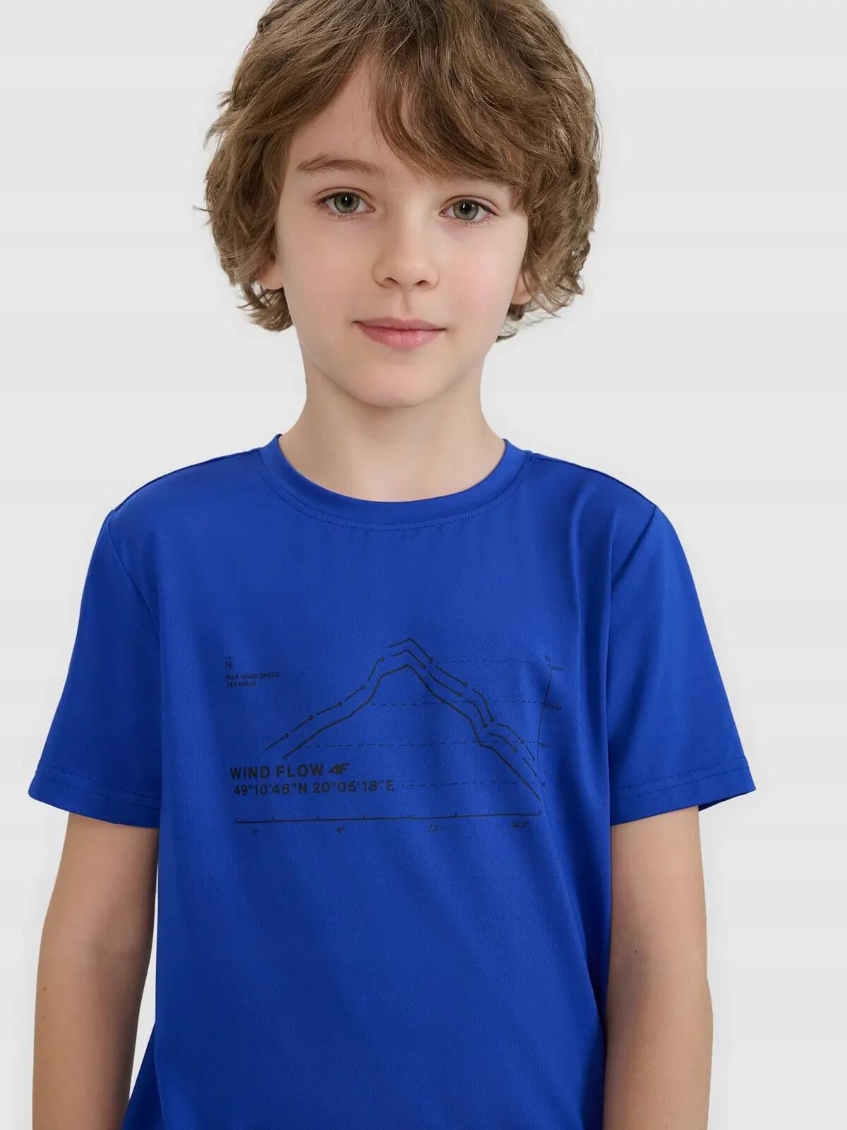 T-SHIRT CHŁOPIĘCY 4F KOSZULKA SPORTOWA SZYBKOSCHNĄCA 3/7