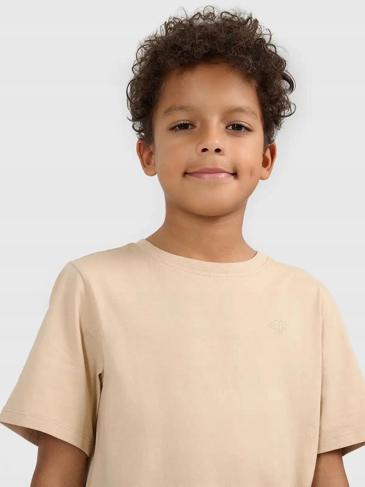 T-SHIRT CHŁOPIĘCY 4F KOSZULKA BAWEŁNIANA GŁADKA 5/10