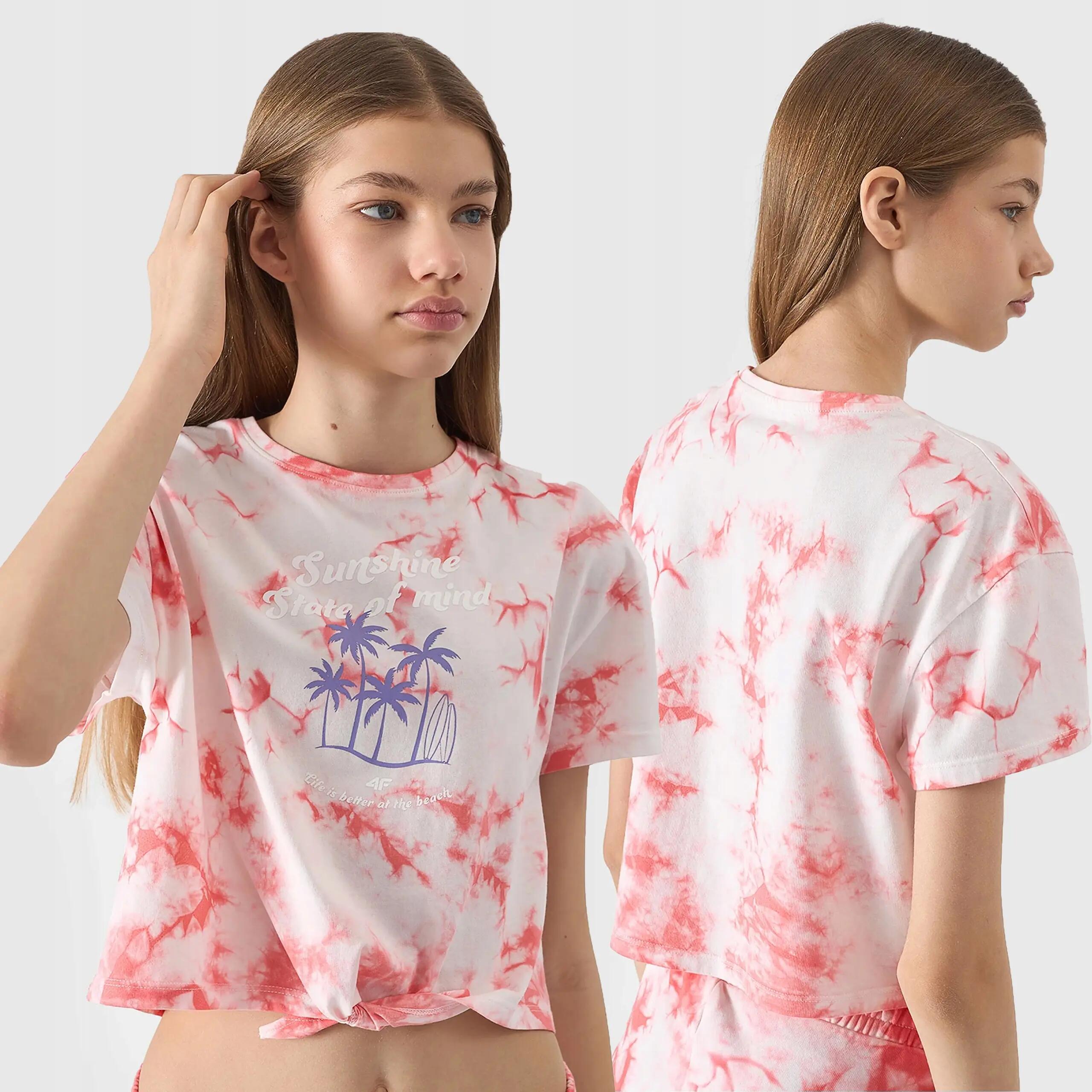 T-SHIRT DZIEWCZĘCY 4F TOP KOSZULKA DZIECIĘCA 2/9