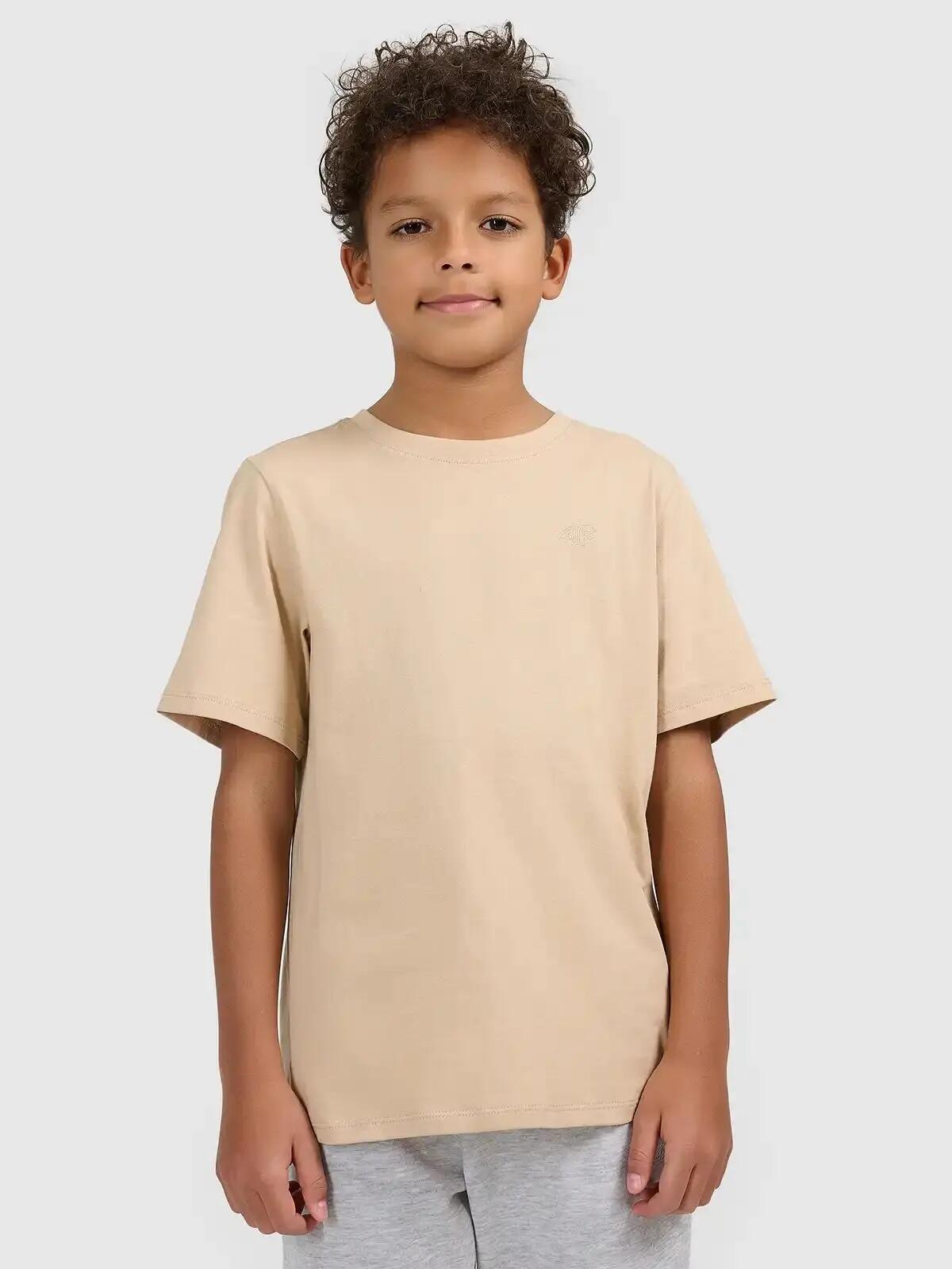 T-SHIRT CHŁOPIĘCY 4F KOSZULKA BAWEŁNIANA GŁADKA 2/10