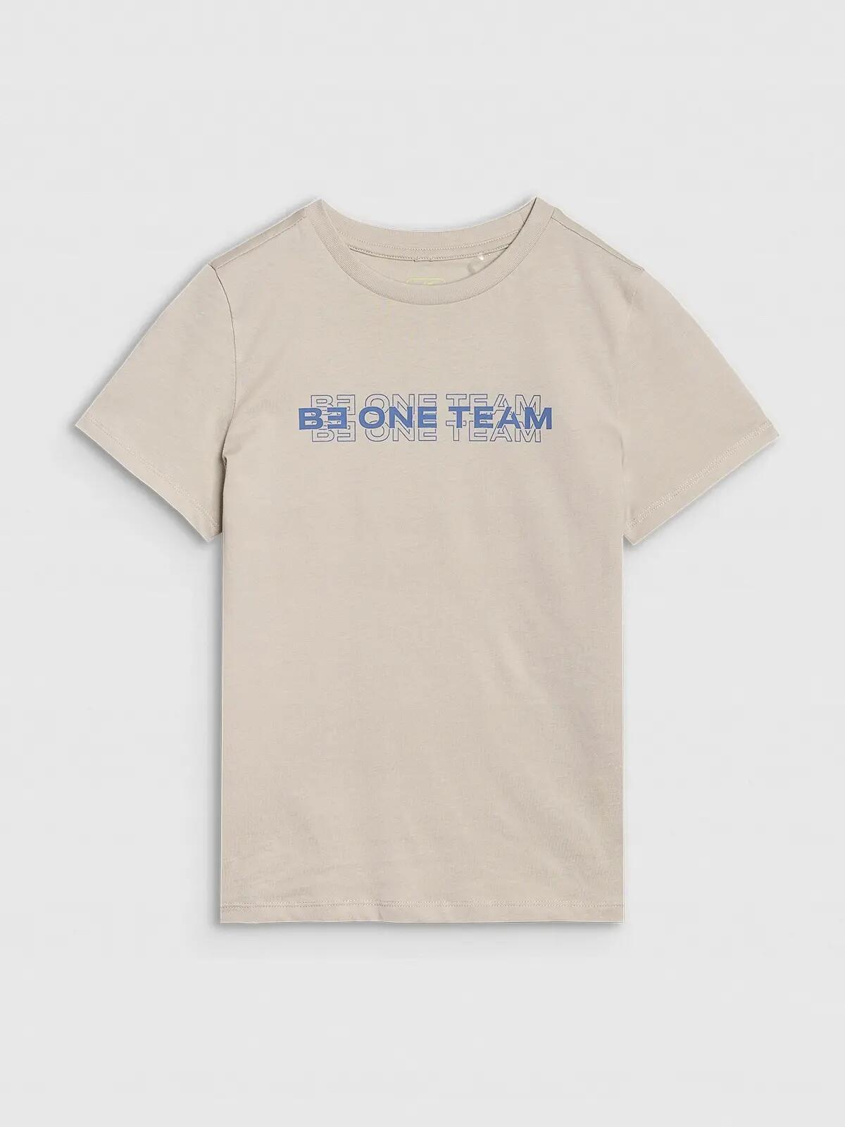 T-SHIRT CHŁOPIĘCY 4F DZIECIĘCY BAWEŁNIANY Z 9/10