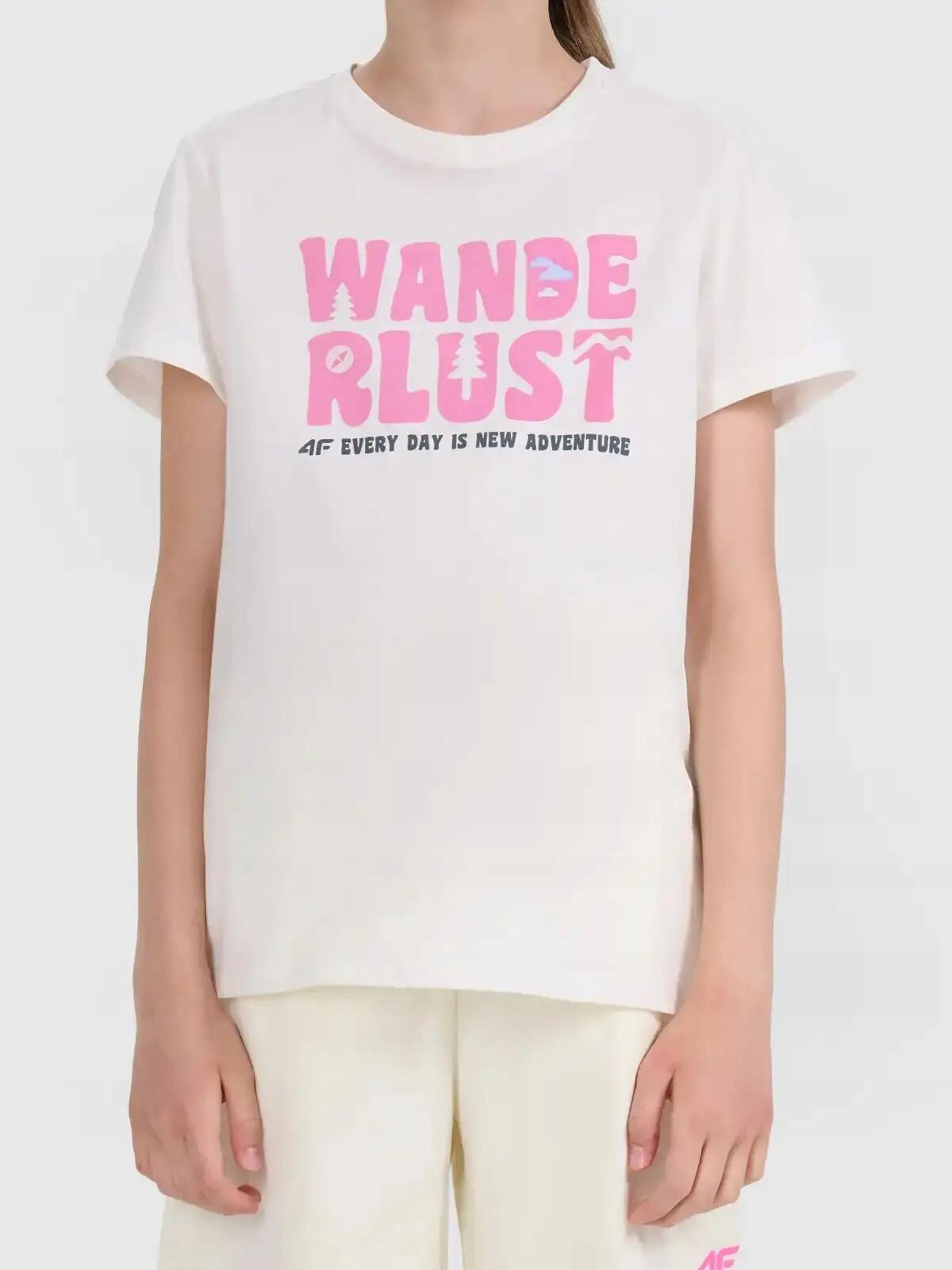 T-SHIRT 4F KOSZULKA DZIEWCZĘCA SPORTOWA BAWEŁNIANA 3/10