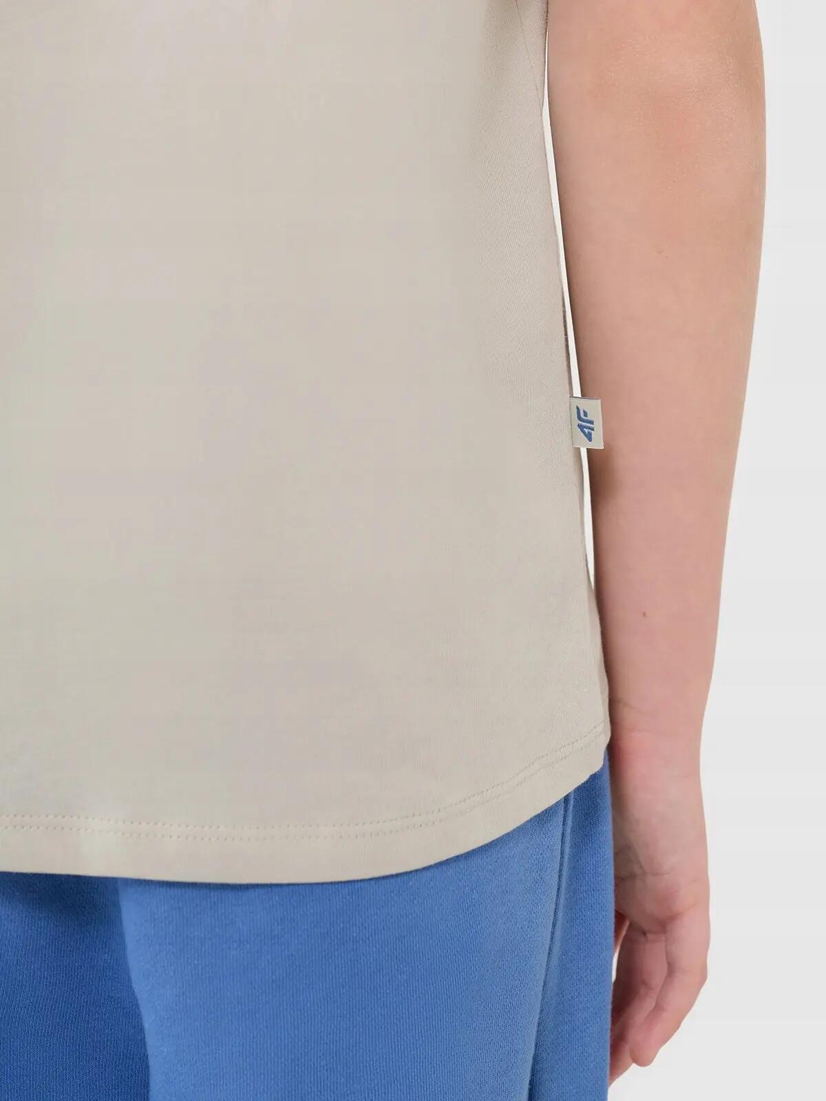 T-SHIRT CHŁOPIĘCY 4F DZIECIĘCY BAWEŁNIANY Z 5/10