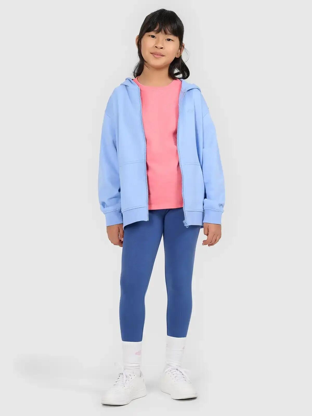 T-SHIRT DZIEWCZĘCA 4F SPORTOWY KOSZULKA BAWEŁNIANA 4/10