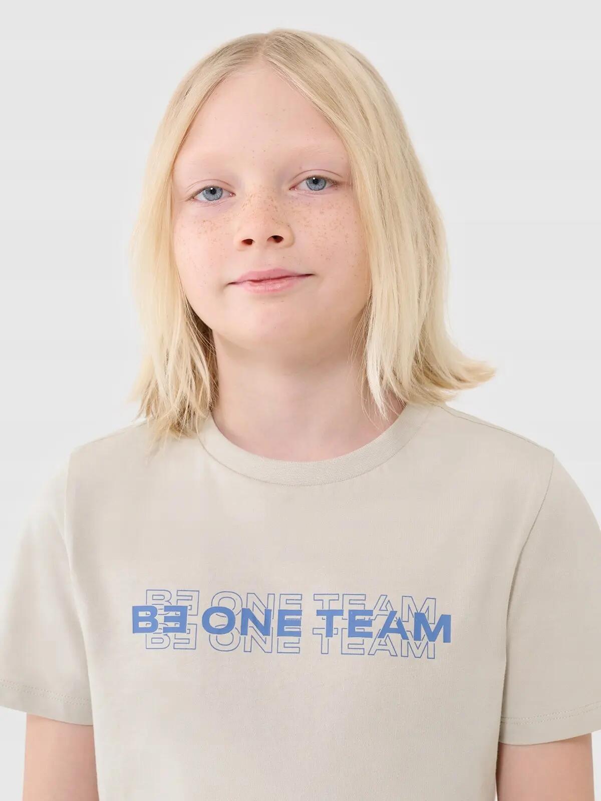 T-SHIRT CHŁOPIĘCY 4F DZIECIĘCY BAWEŁNIANY Z 3/10