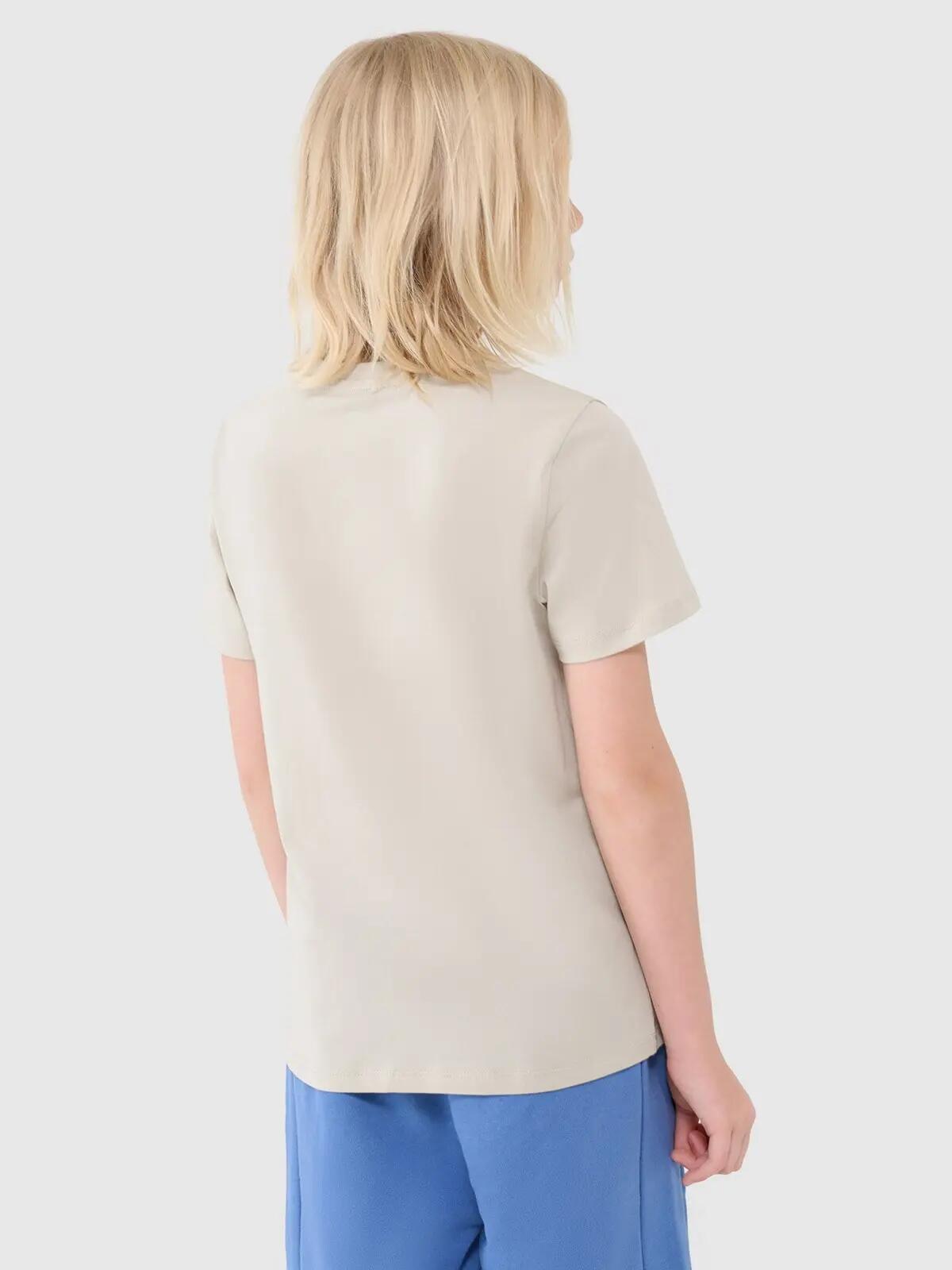 T-SHIRT CHŁOPIĘCY 4F DZIECIĘCY BAWEŁNIANY Z 10/10