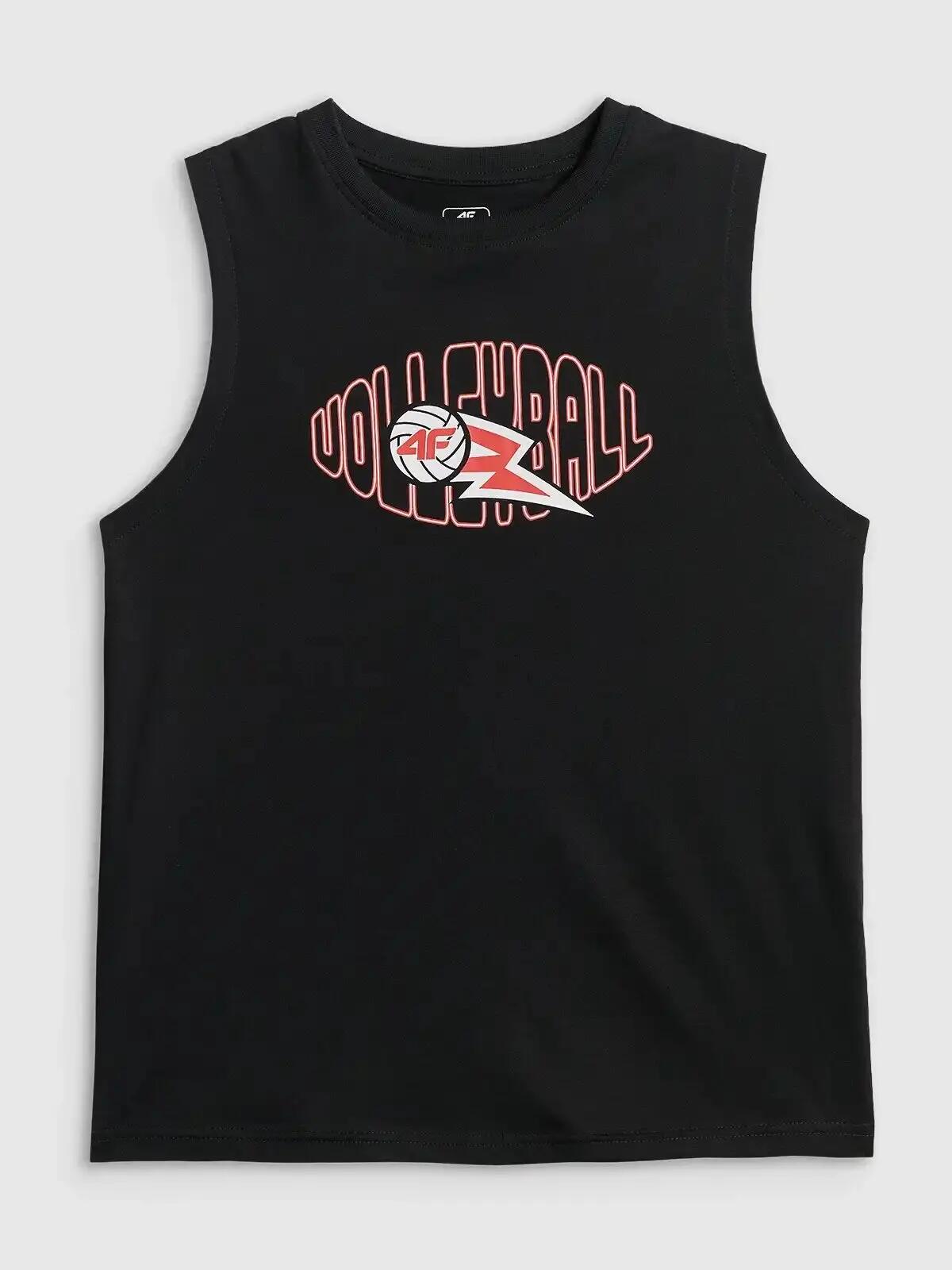 T-SHIRT CHŁOPIĘCY 4F KOSZULKA BEZ RĘKAWÓW 4/6