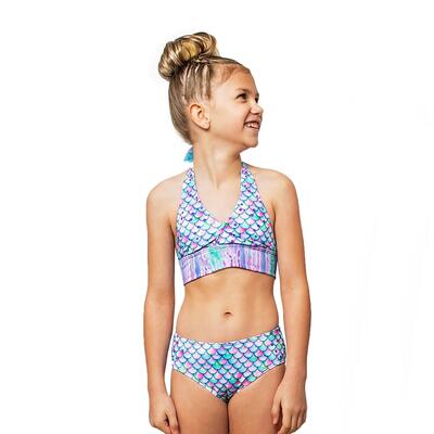Zeemeermin bikini voor kinderen aurora borealis l
