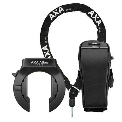 Kit antivol cadre avec sacoche selle et clé amovible chaîne Axa Atlas