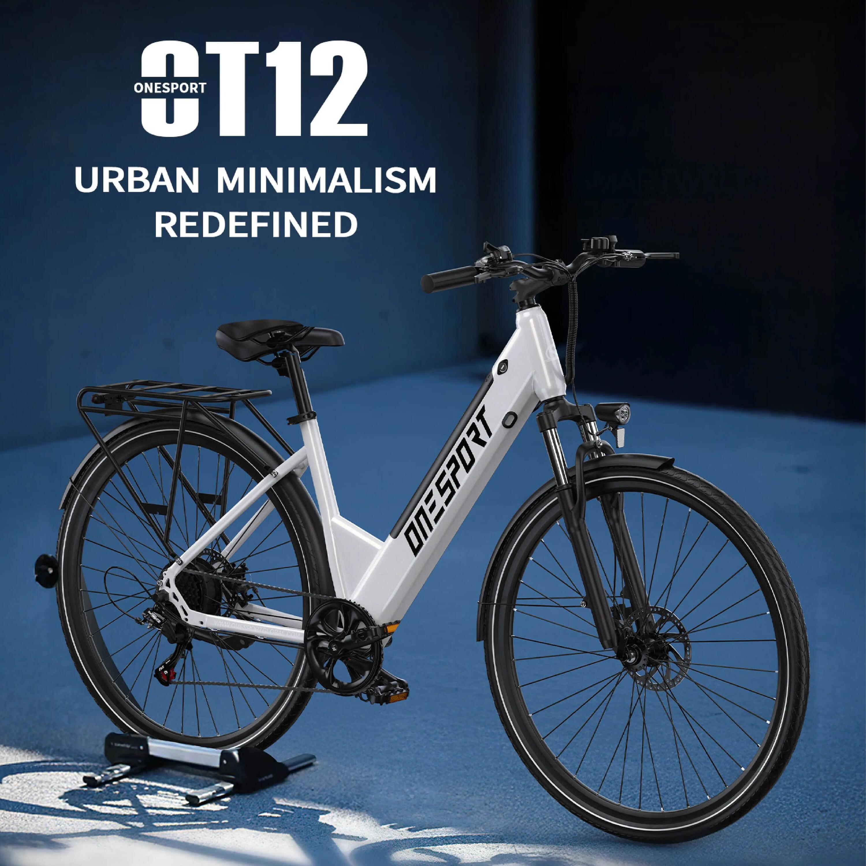 Bicyclette électrique pour adulte ONESPORT OT12, batterie 36V 13Ah 13/15