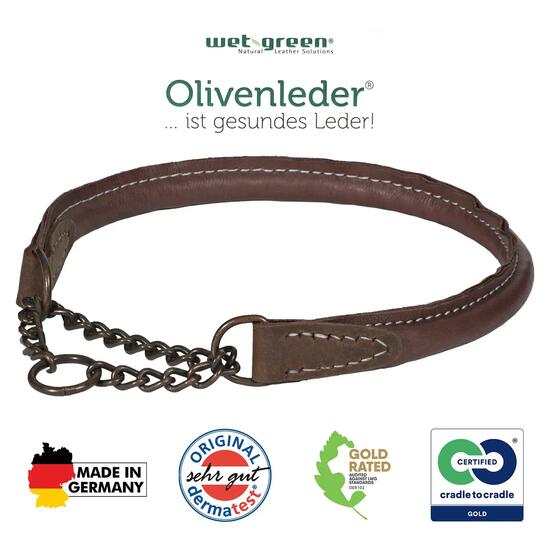 Collier pour chien en cuir tanné Akah