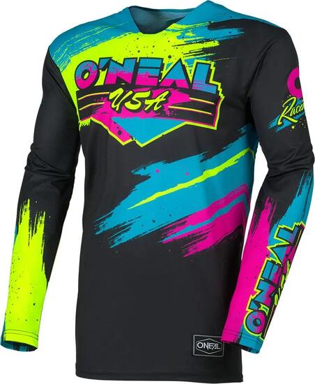 Maillot Manches Longues O'Neal Mayhem Reseda Noir/Jaune Fluo Homme