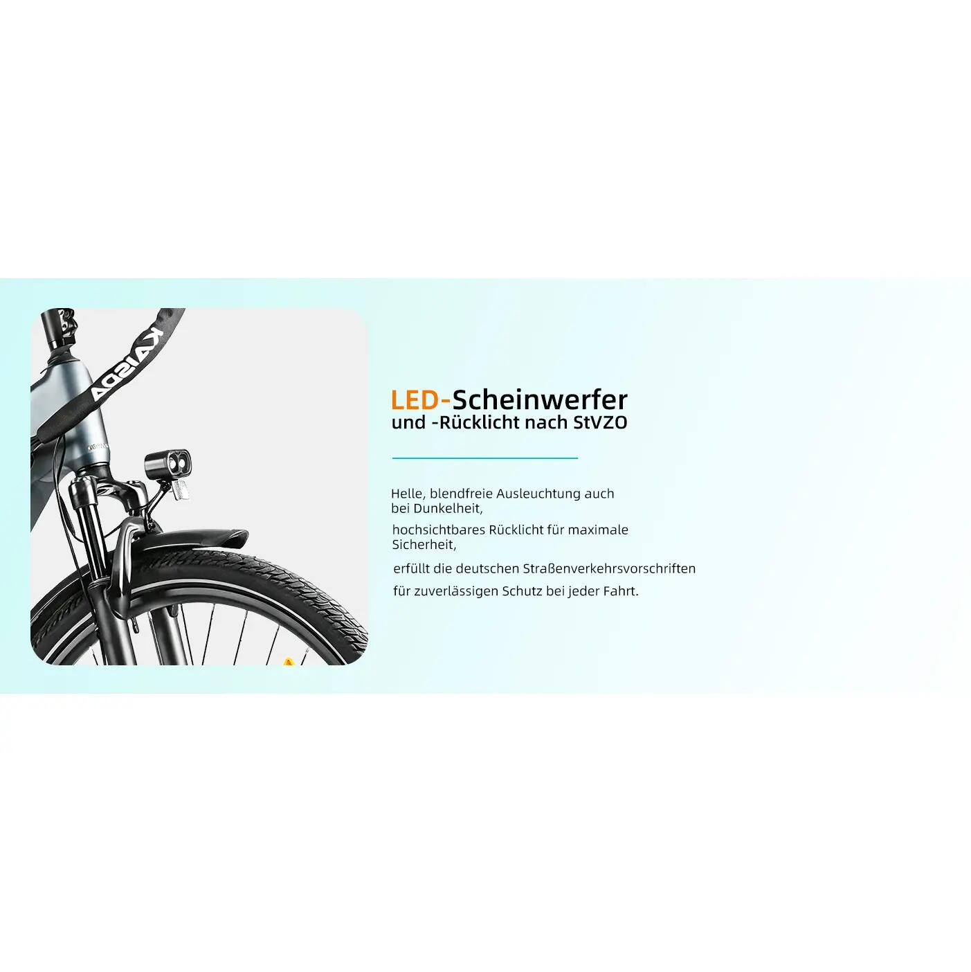 Vélo électrique femme KAISDA K608 moteur 250W batterie 36V20AH couple 52Nm 6/7