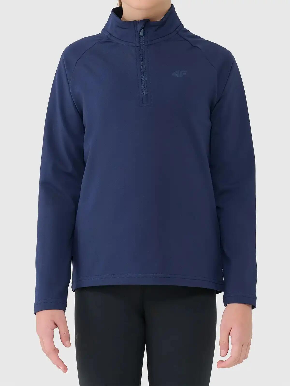 BLUZA DZIEWCZĘCA 4F SPORTOWA TRENINGOWA ROZPINANA Z KAPTUREM 2/4