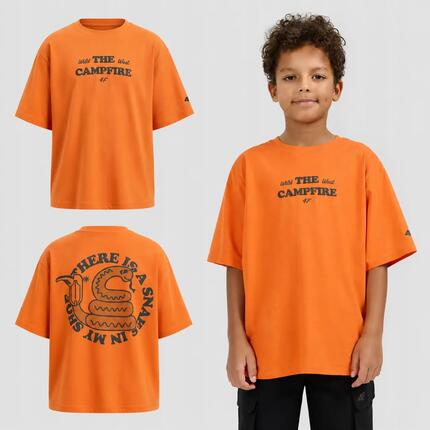 KOSZULKA CHŁOPIĘCA 4F T-SHIRT BAWEŁNIANY Z