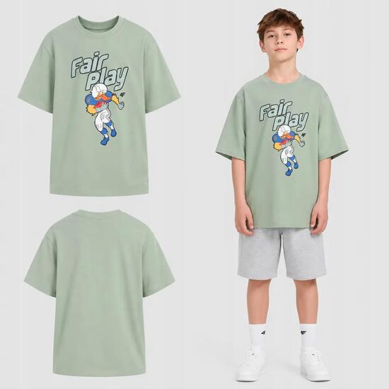 T-SHIRT CHŁOPIĘCY 4F KOSZULKA SPORTOWA Z