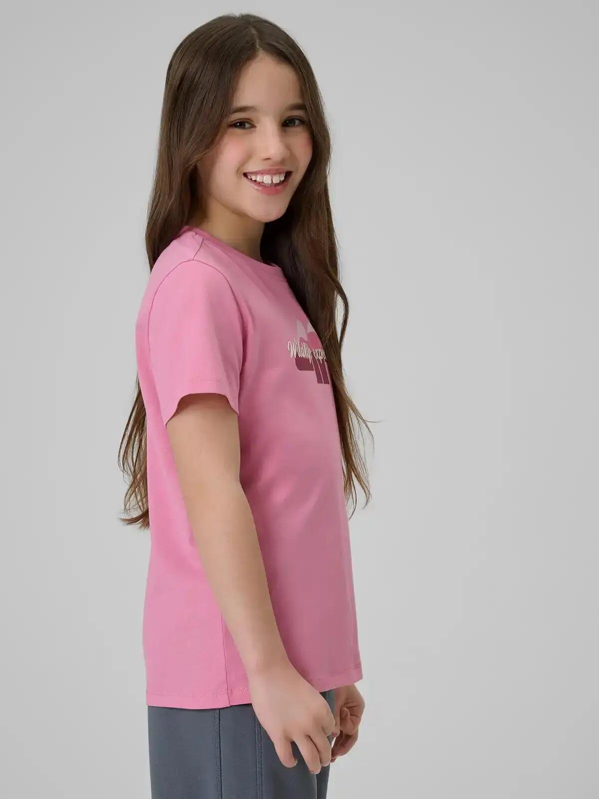 KOSZULKA DZIEWCZĘCA 4F T-SHIRT SPORTOWY BAWEŁNIANY 6/10