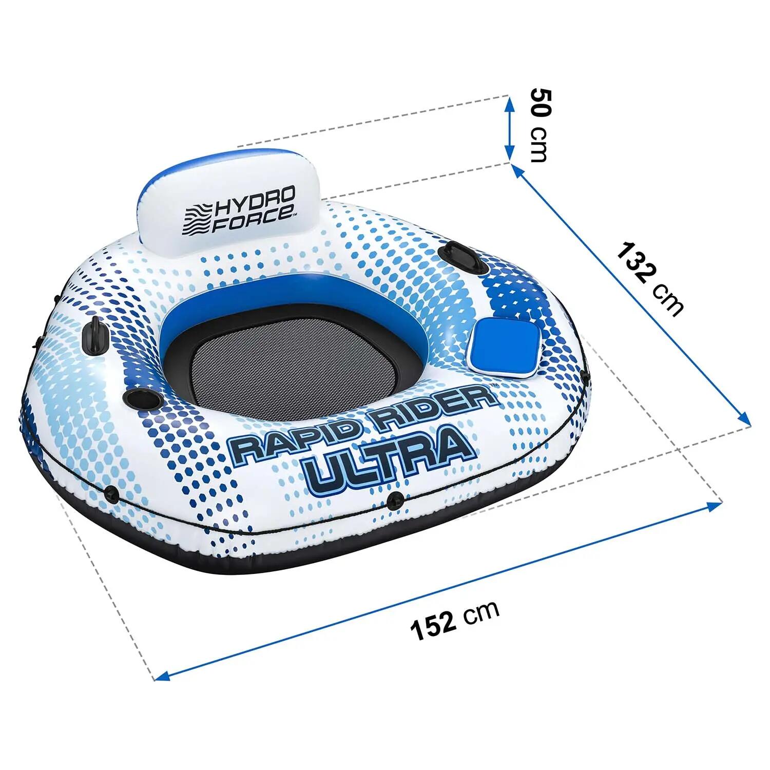 Fotel dmuchany do pływania Bestway Rapid Rider koło do wody materac 152x132x50cm 12/12
