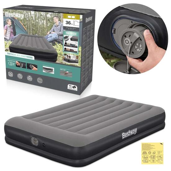 Materac dmuchany do spania Bestway dwuosobowy 203x152x36cm 2 os. pompka