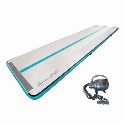 Mata dmuchana Airtrack MASTER S-Pro 600 x 150 x 10 cm - szaro-niebiesko-zielona