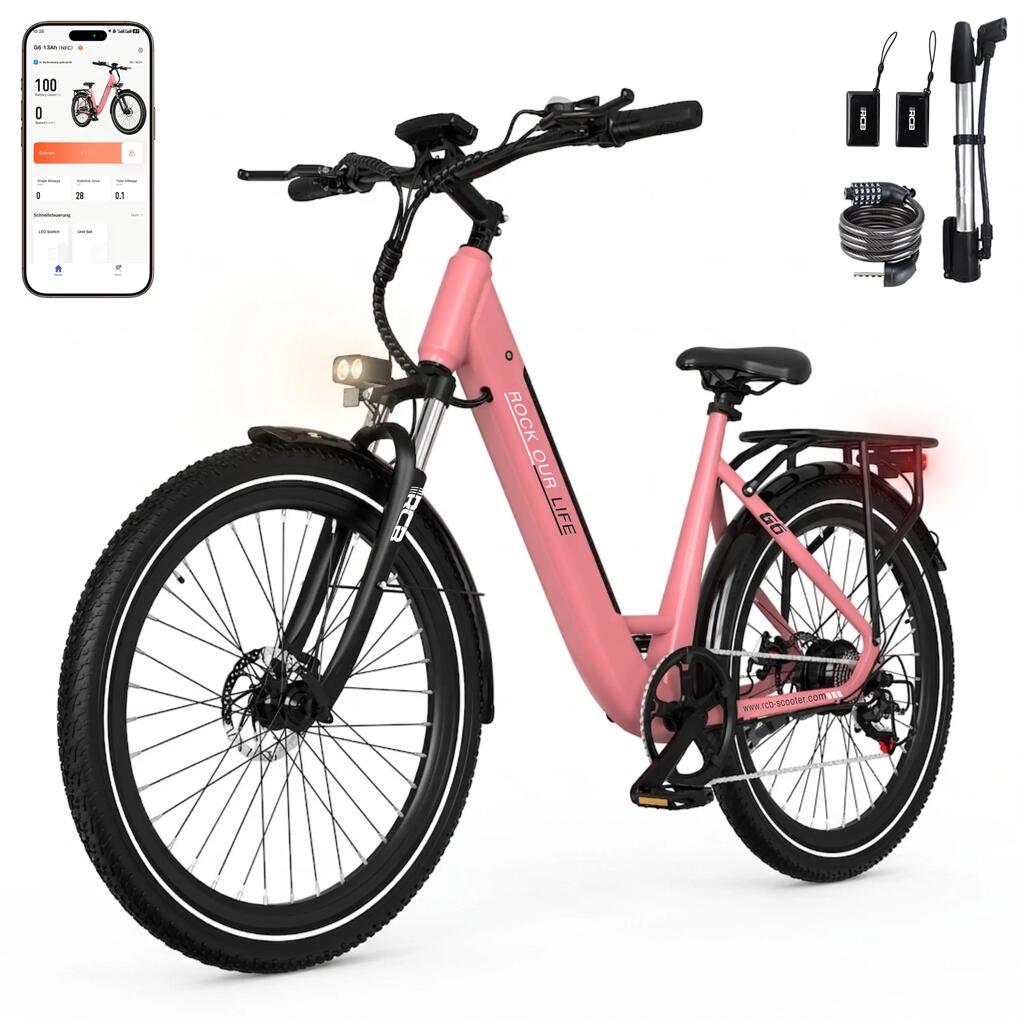 Electric City Bike G6 Low Step Frame 27.5", Torque Sensor, 120km Range