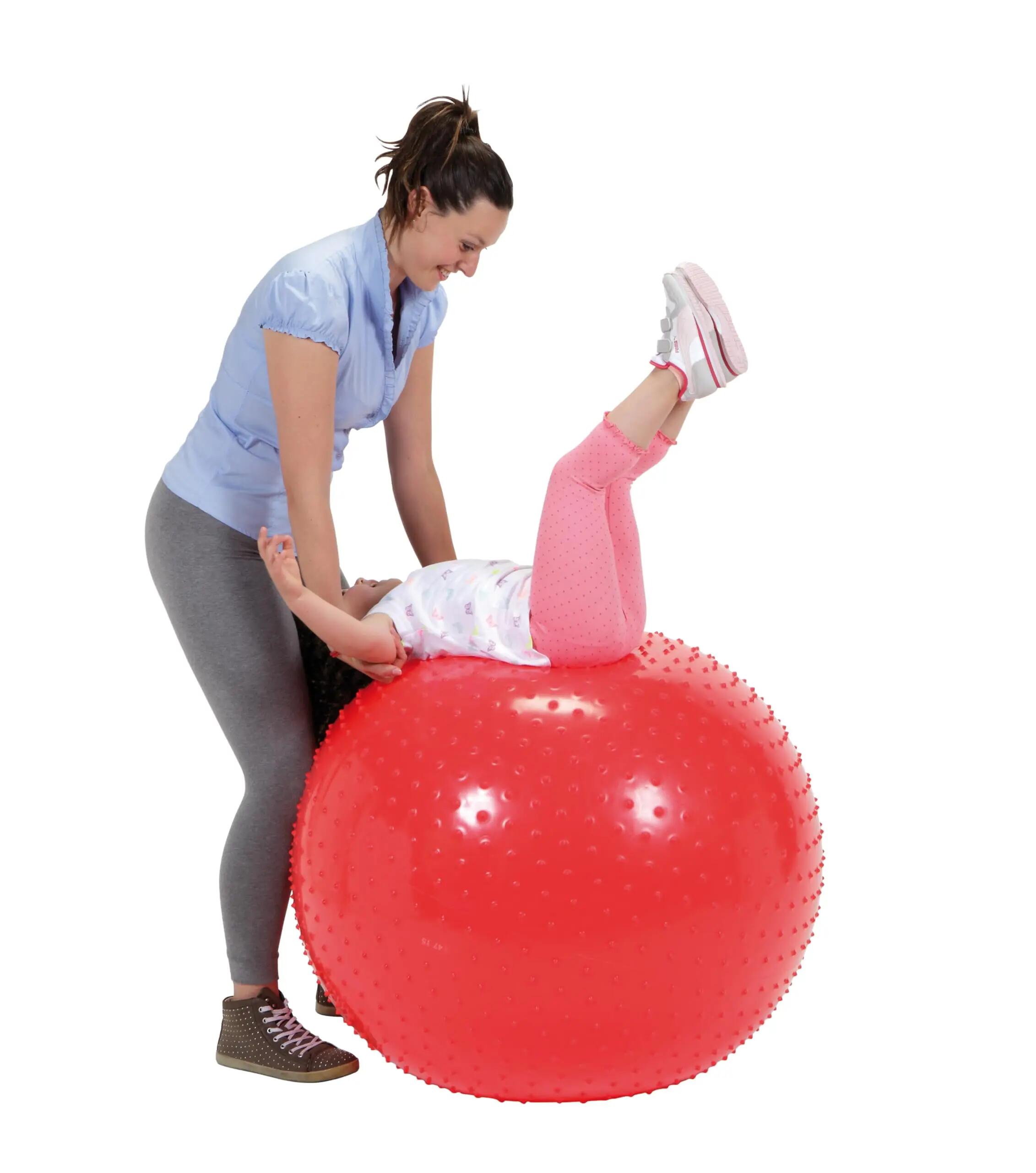 Gymnic Therasensory Palla fisioterapia con rilievi Ø 100 cm rossa 4/4