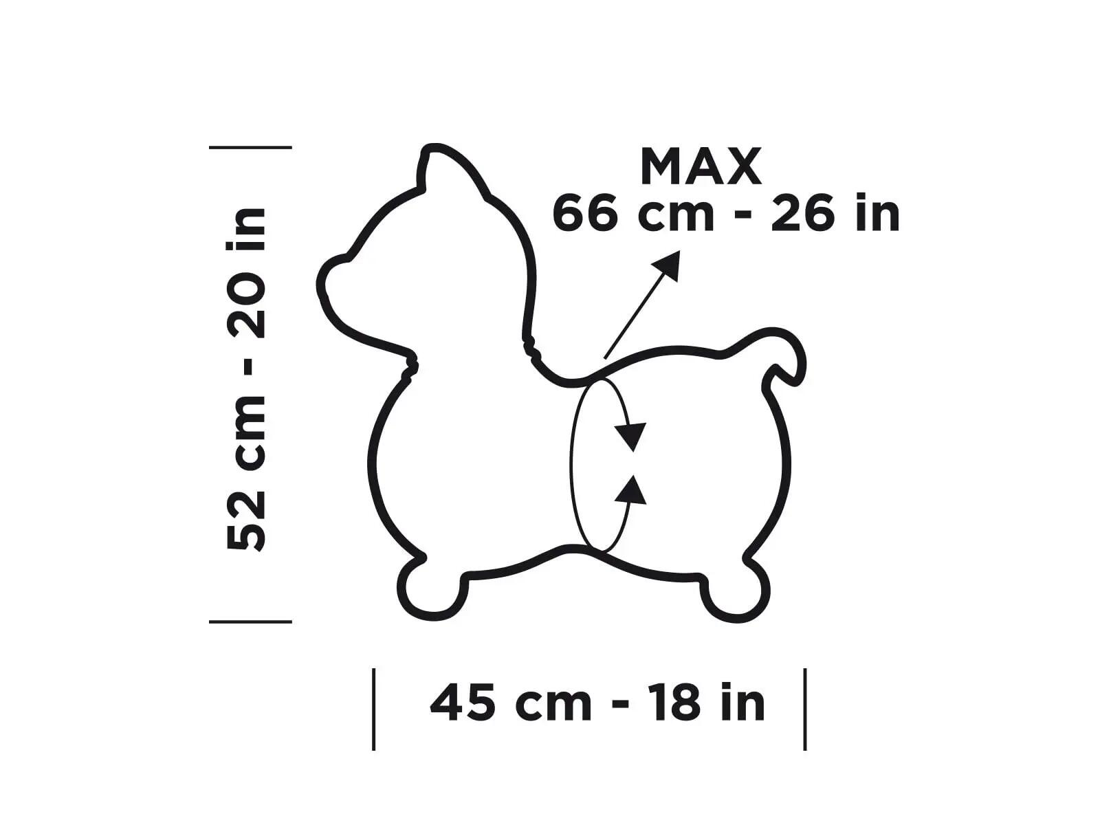 Gymnic Kody Cane gonfiabile cavalcabile marrone gioco ed equilibrio bambini 5/6