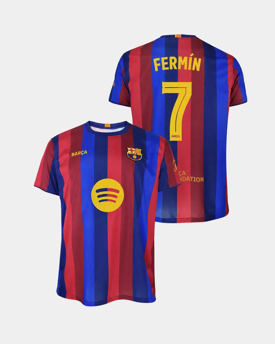 Camiseta Fermín FC Barcelona Niño 2026/27 Primera Equipación Réplica Oficial 3/4