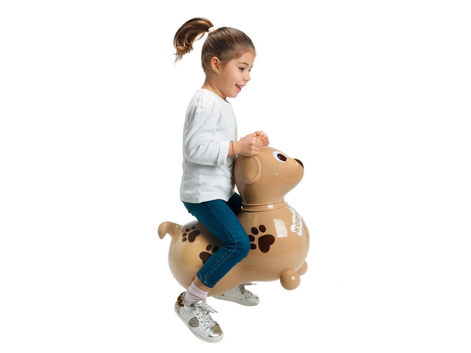 Gymnic Kody Cane gonfiabile cavalcabile marrone gioco ed equilibrio bambini 2/6