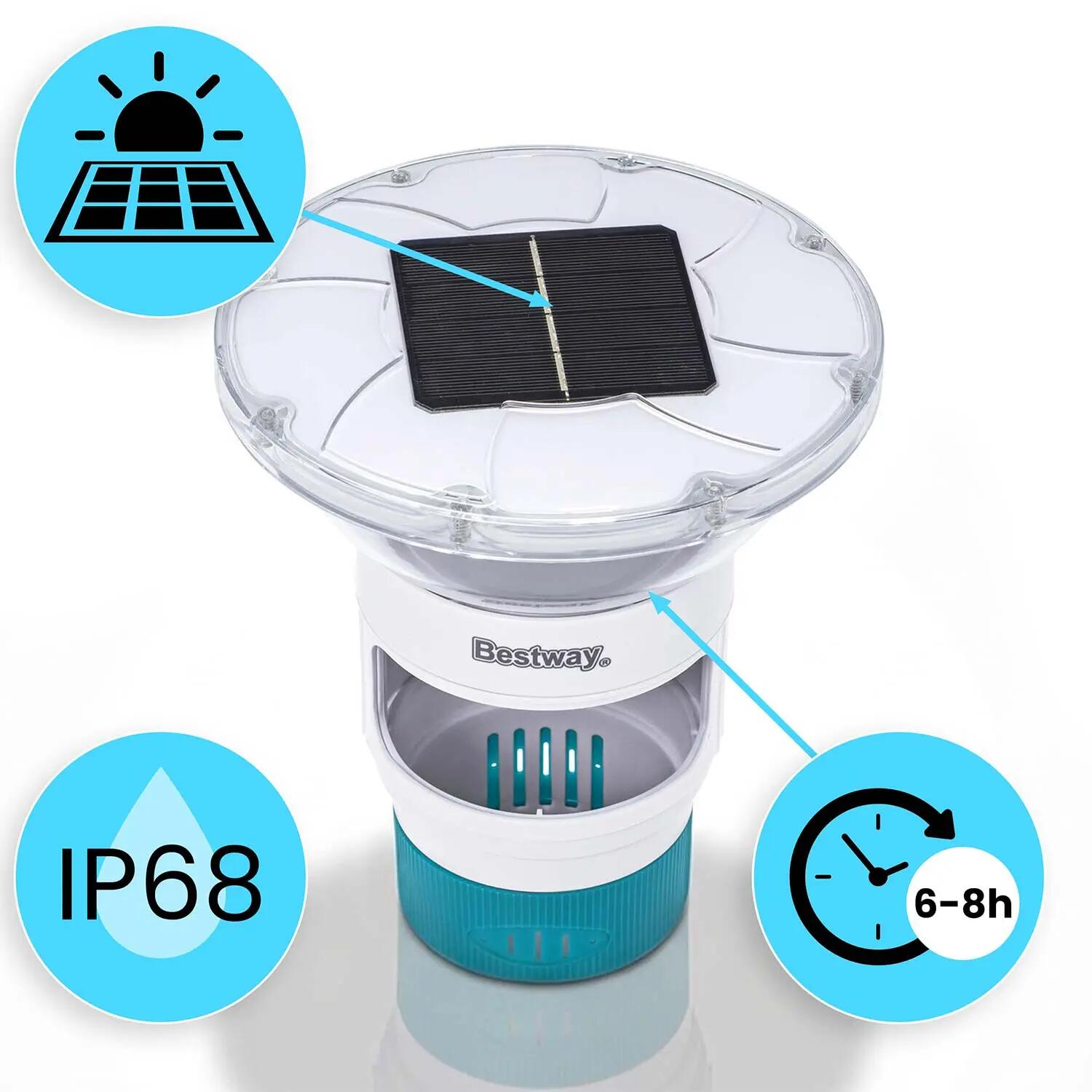 Dosatore per cloro Bestway SolarGlow con  led a 4 colori 4/9