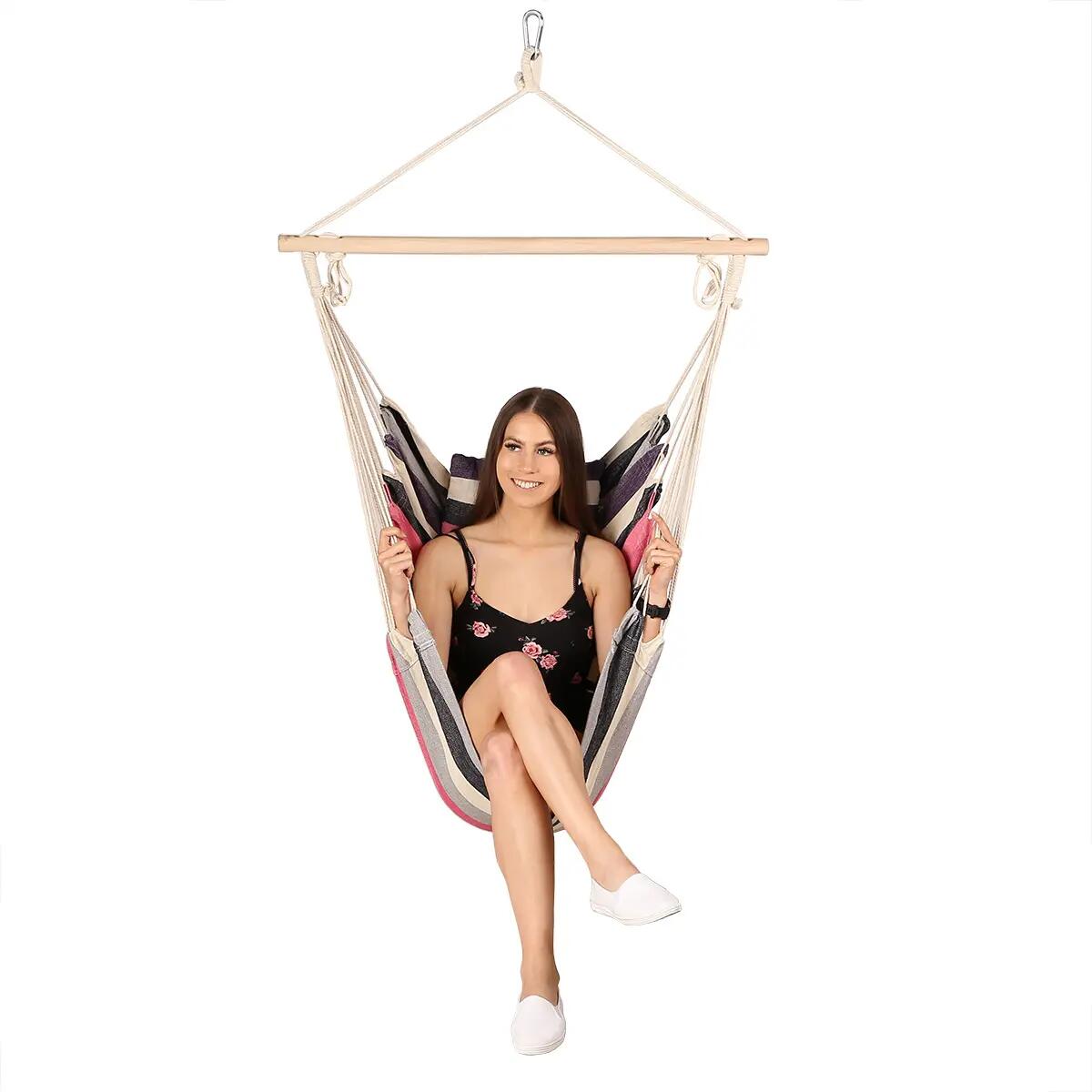 Fauteuil suspendu brésilien avec coussins NILS CAMP NC3107 3/9