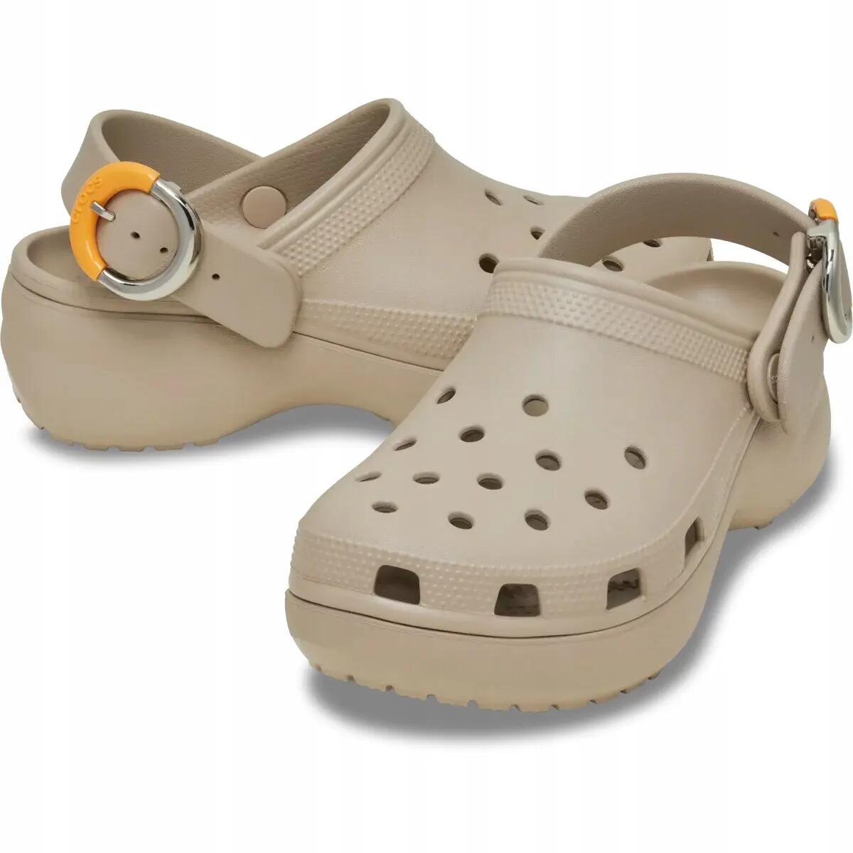 Felnőtt vízi klumpa puha talpú Crocs Classic Platform Dipped Buckle Clog 2/6