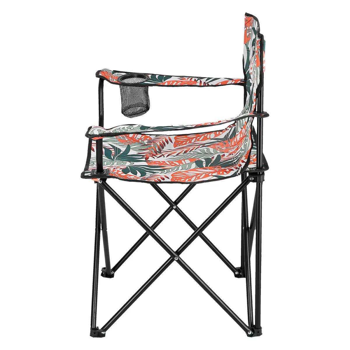 Chaise de camping pliable avec porte-gobelet NILS CAMP NC1625 12/12