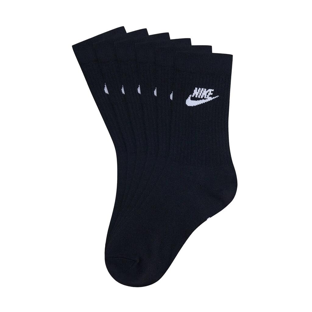 Unisex Adult Essentials Everyday Socks Set (Pack of 3) (Black)