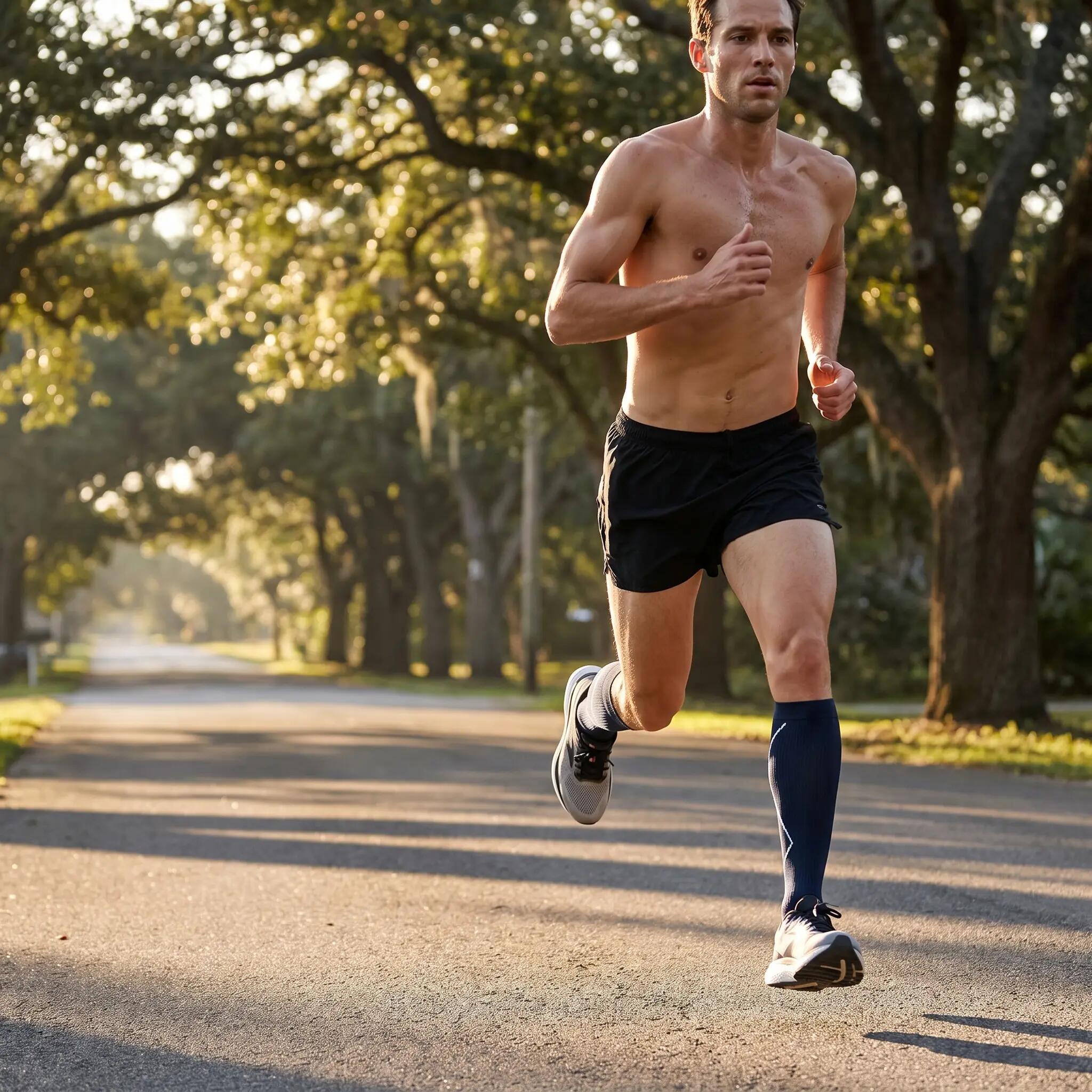 Kompressions Laufsocken gepolstert und atmungsaktiv 2 Paar Damen Herren 8/9
