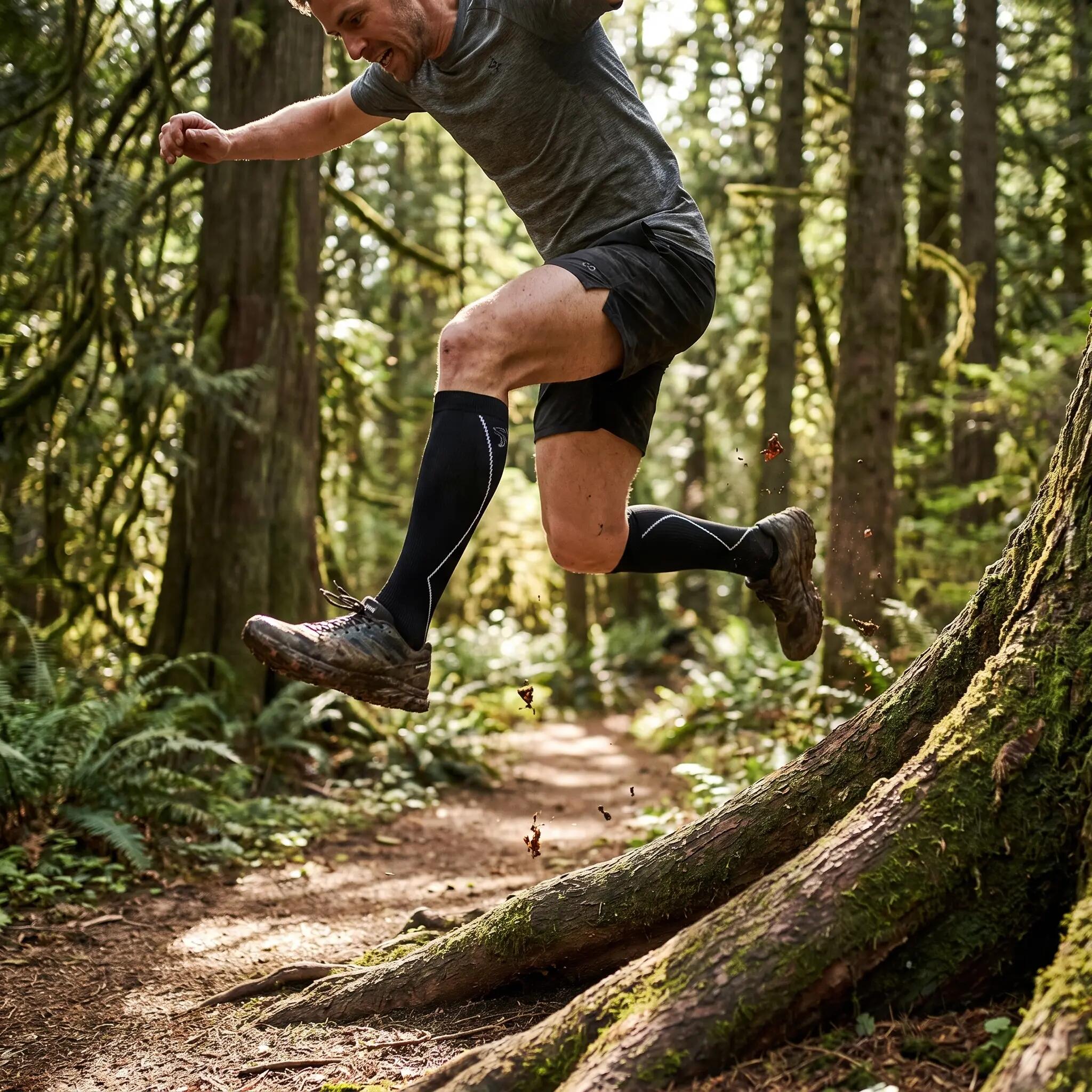 Damen Herren Kompressions-Laufsocken gepolstert und atmungsaktiv, Achillesschutz 6/9