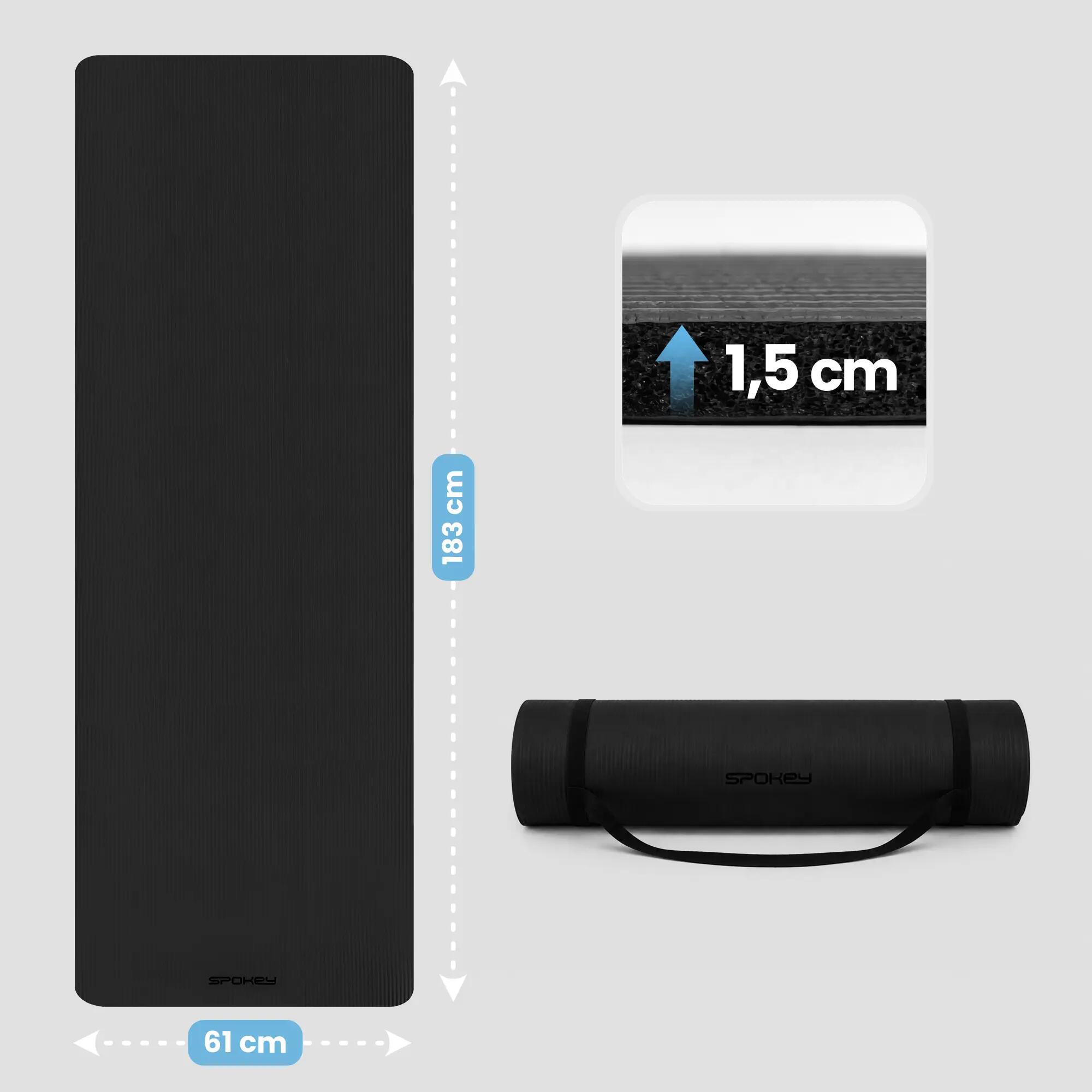 Mata treningowa do ćwiczeń, jogi, pilatesu Spokey Softmat 1,5 cm 9/9
