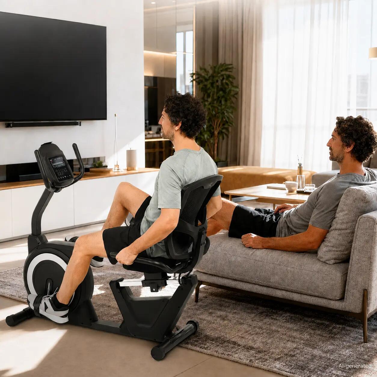 Hometrainer - lig-ergometer - lage instap - stil - handpolssensoren - RS 4000 2/14