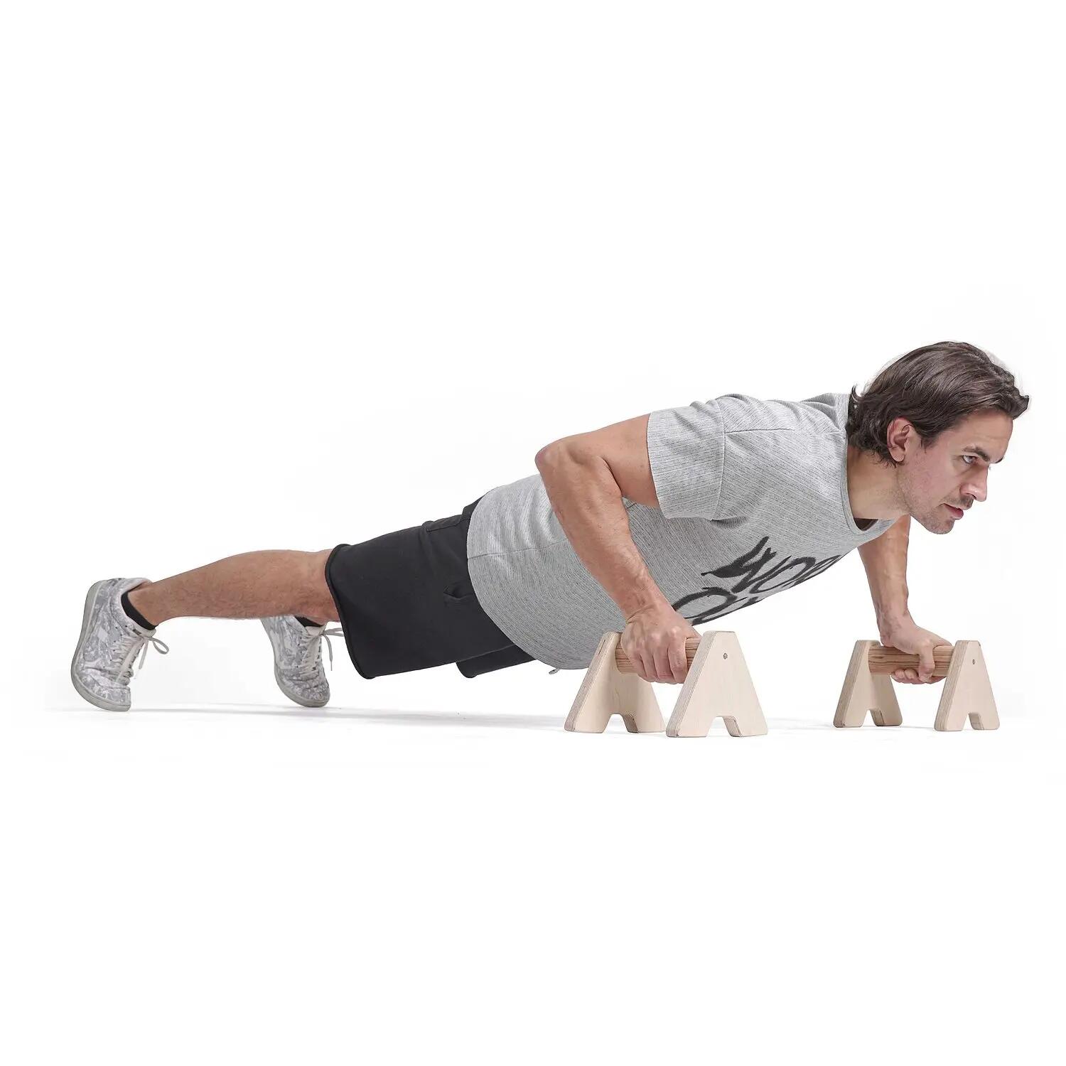 Handstand- und Liegestützgriffe Bodybuilding Unisex Holz 3/5