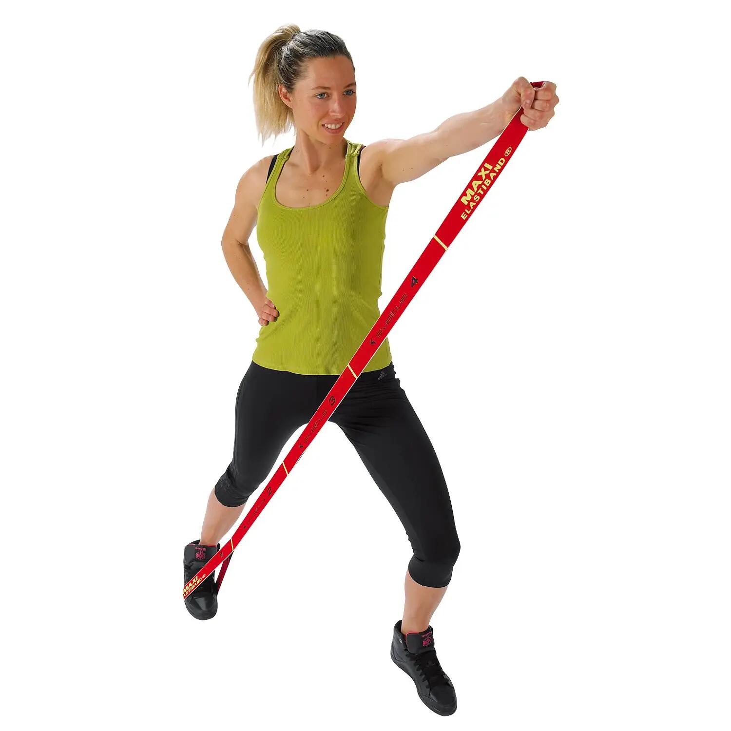 Elastikband Maxi-Elastiband Fitness / Krafttraining Unisex Rot 2/6