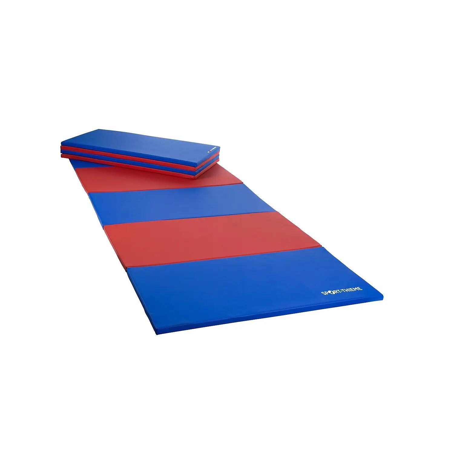 Faltmatte Basic 240x120x3 cm Blau-Rot Turnen Unisex Blau-Rot 3/4