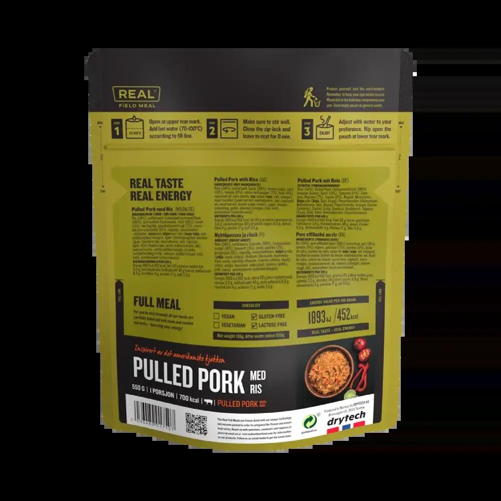 REAL Field Meal -Full Meal-Pulled Pork with Rice 4/4