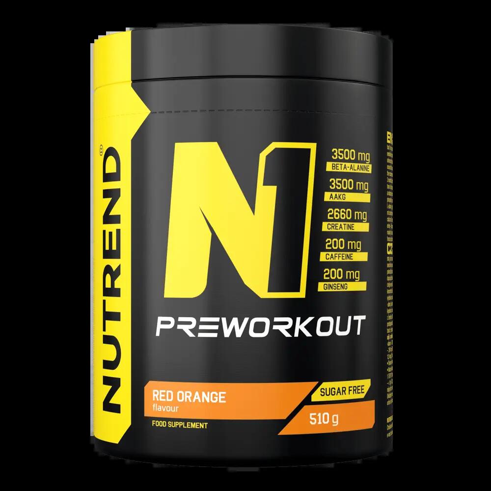 NUTREND Pre-workout N1, červený pomeranč