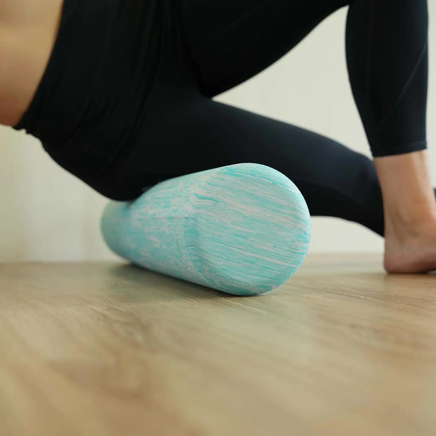 Pilates Roller Recycle Pilates Unisex Grün-Grau marmoriert 2/3