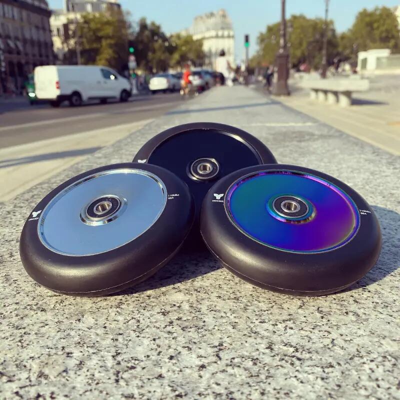 Freestyle Scooter Wielen Trigger Hollow 110mm 88A Neochroom Zwart x2 2/3