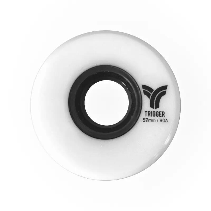 Roues de Roller Trigger Level 57mm/90A Blanc x4 3/3
